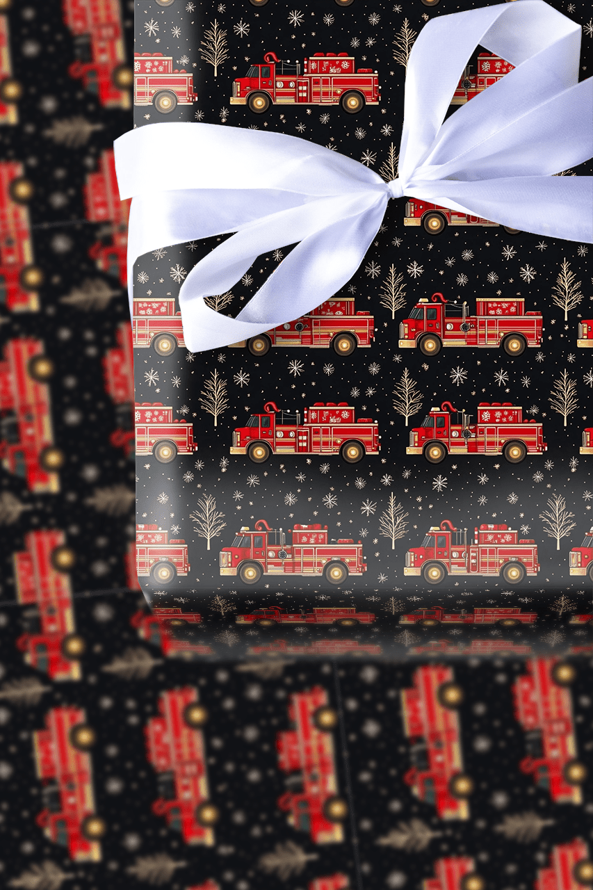 Flame on Kringle Ave - Wrapping Paper - Aspen & Arlo