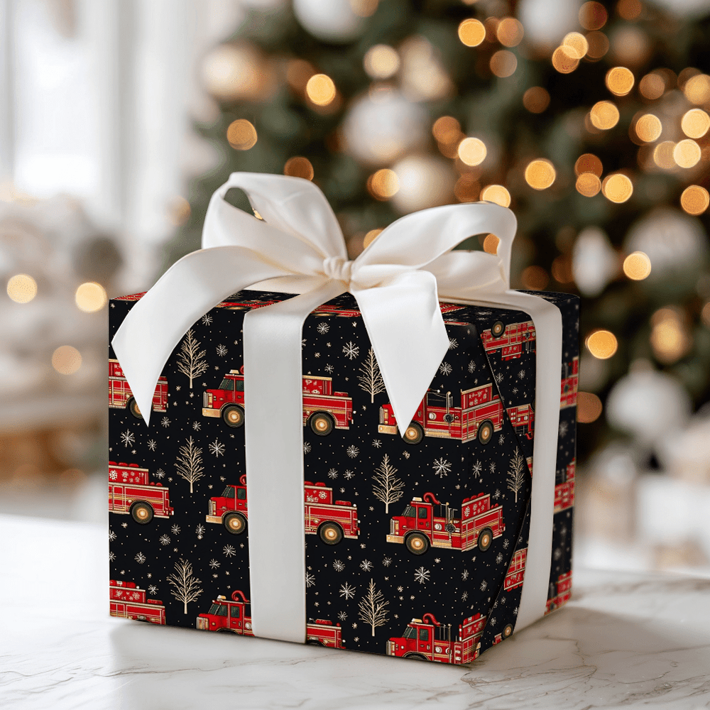 Flame on Kringle Ave - Wrapping Paper - Aspen & Arlo