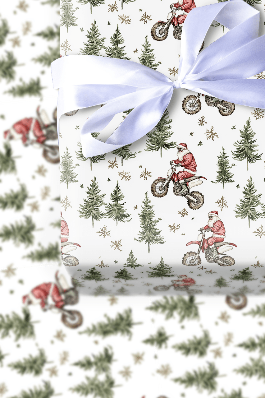 Wheelie Good Tidings - Wrapping Paper - Aspen & Arlo