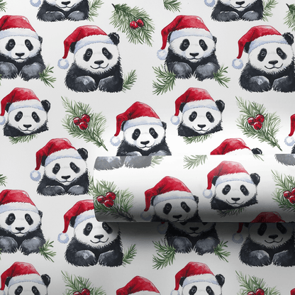 Santa Panda - Wrapping Paper - Aspen & Arlo