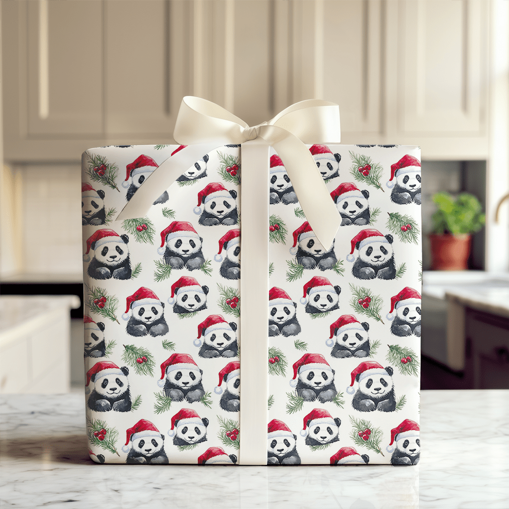 Santa Panda - Wrapping Paper - Aspen & Arlo
