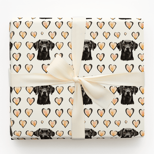 Vintage Black Dog - Wrapping Paper - Aspen & Arlo