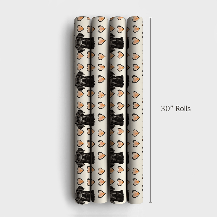 Vintage Black Dog - Wrapping Paper - Aspen & Arlo