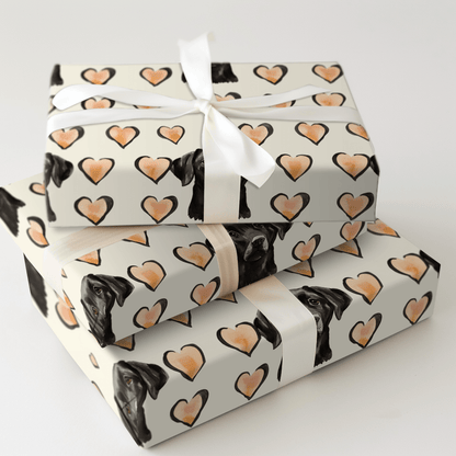 Vintage Black Dog - Wrapping Paper - Aspen & Arlo