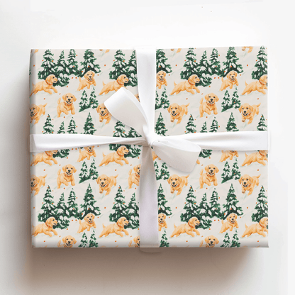 Wagging Winter Pines - Wrapping Paper - Aspen & Arlo