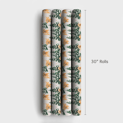 Wagging Winter Pines - Wrapping Paper - Aspen & Arlo