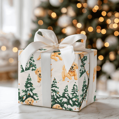 Wagging Winter Pines - Wrapping Paper - Aspen & Arlo