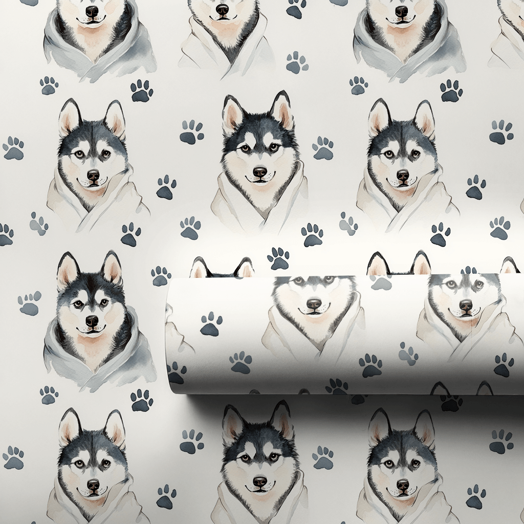 Spa Day with the Huskies - Wrapping Paper - Aspen & Arlo