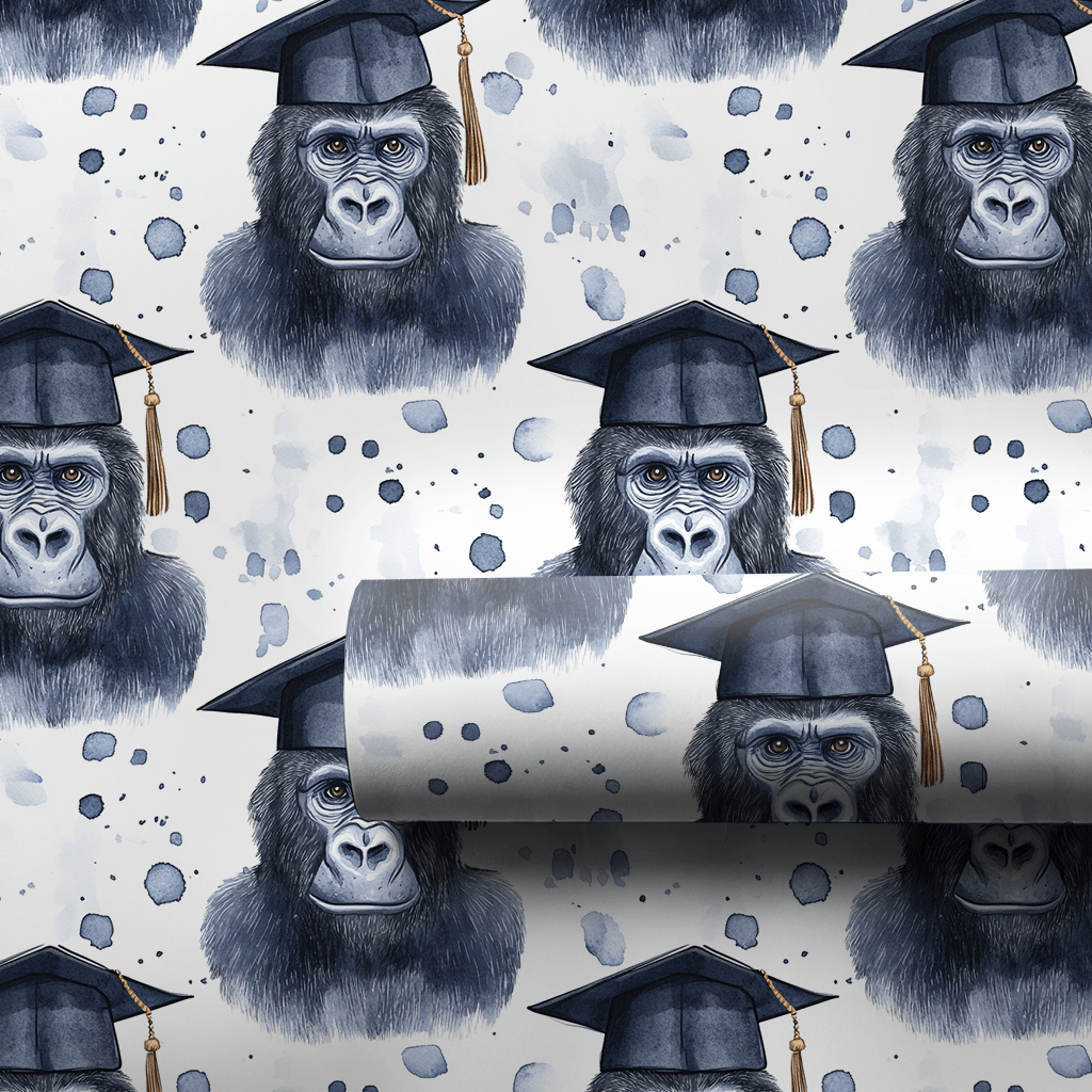 Gorilla Graduate - Wrapping Paper - Aspen & Arlo