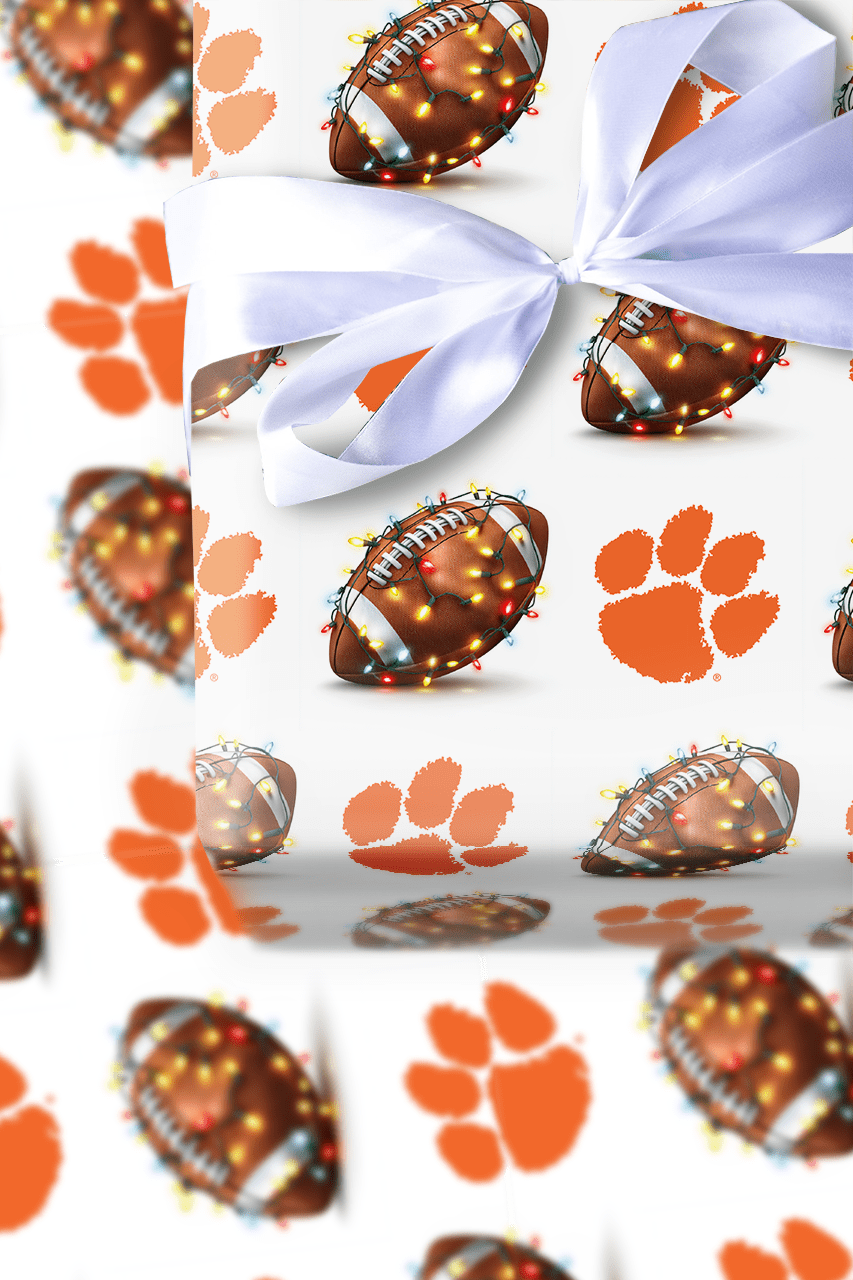 Clemson Christmas Kickoff - Wrapping Paper - Aspen & Arlo