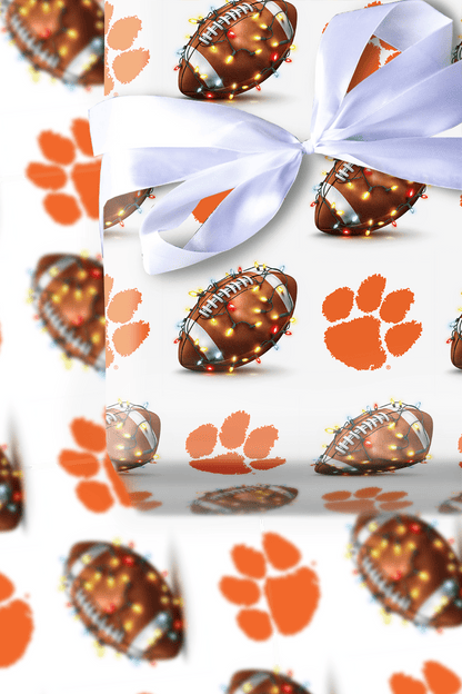 Clemson Christmas Kickoff - Wrapping Paper - Aspen & Arlo