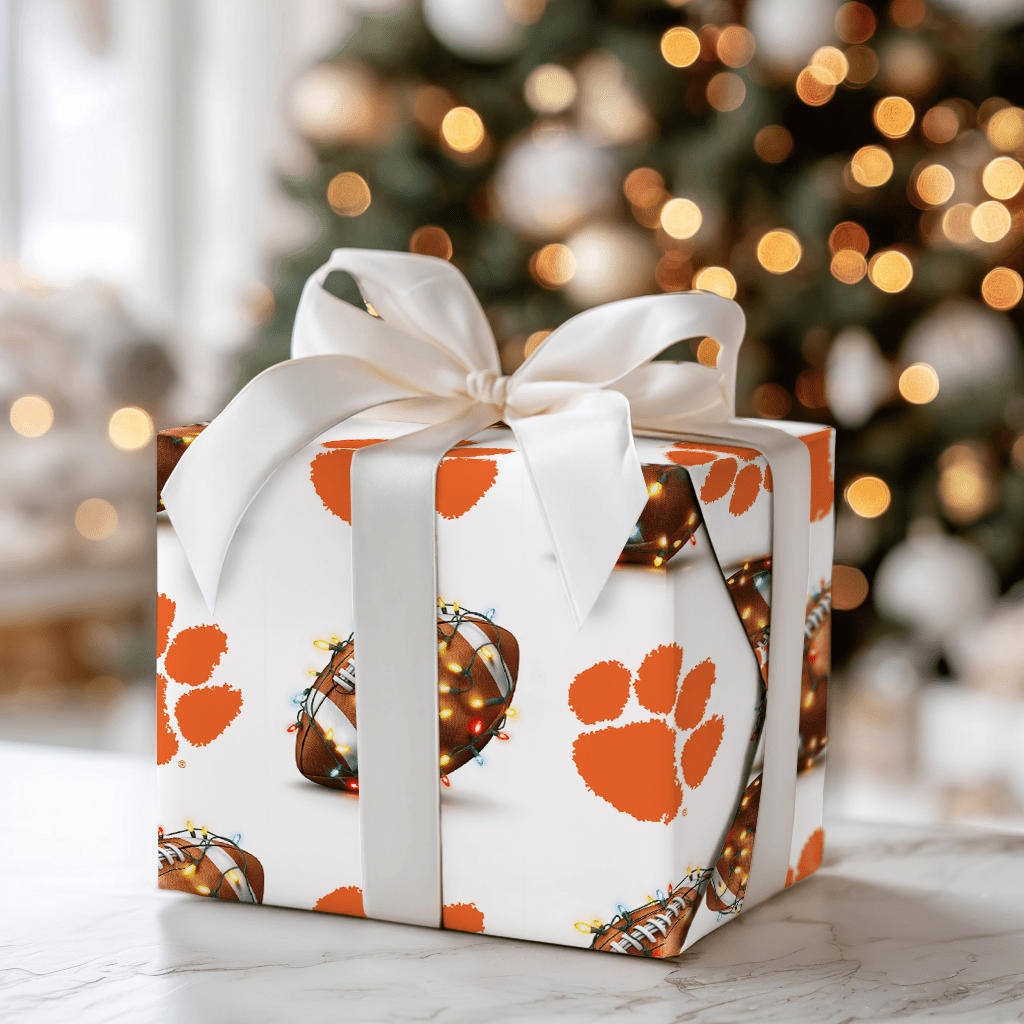 Clemson Christmas Kickoff - Wrapping Paper - Aspen & Arlo