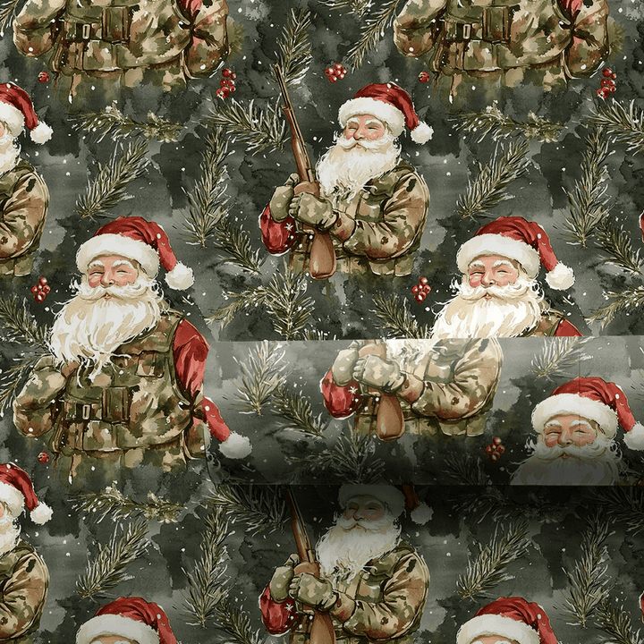 Deer Santa - Wrapping Paper - Aspen & Arlo