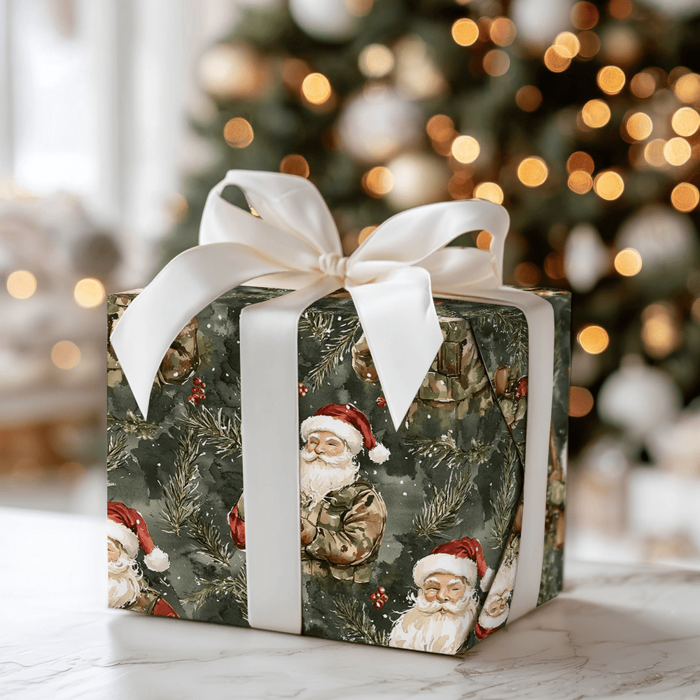 Deer Santa - Wrapping Paper - Aspen & Arlo