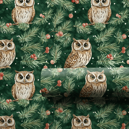 Night Owl Noel - Wrapping Paper - Aspen & Arlo