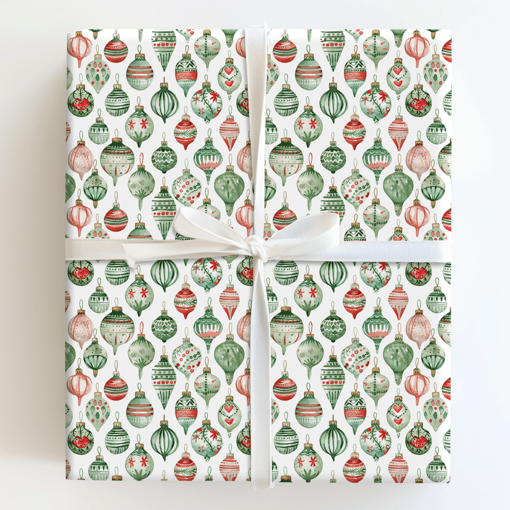 Holiday Glass Ornament - Wrapping Paper - Aspen & Arlo