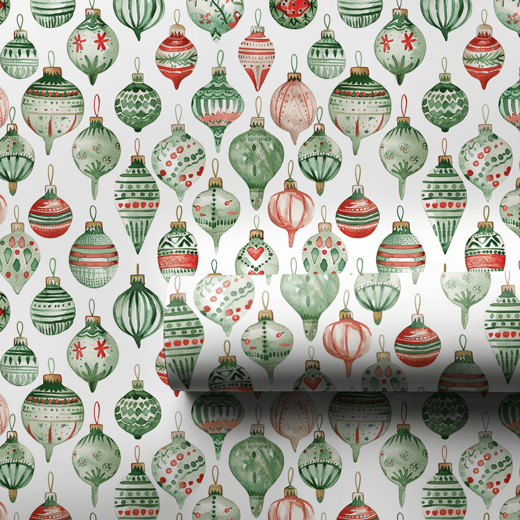 Holiday Glass Ornament - Wrapping Paper - Aspen & Arlo
