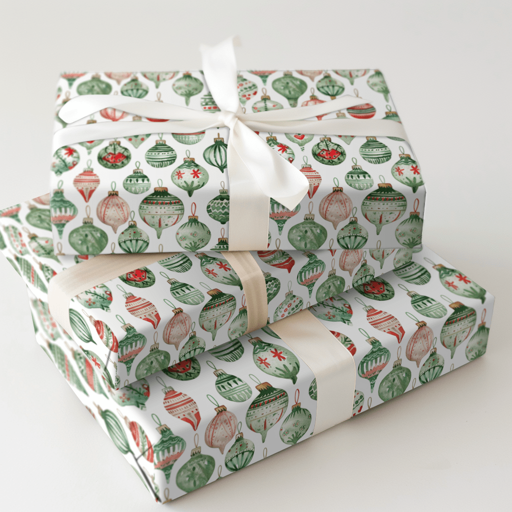 Holiday Glass Ornament - Wrapping Paper - Aspen & Arlo