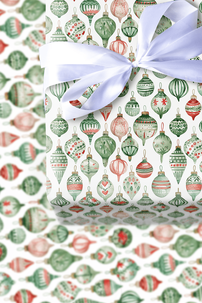 Holiday Glass Ornament - Wrapping Paper - Aspen & Arlo