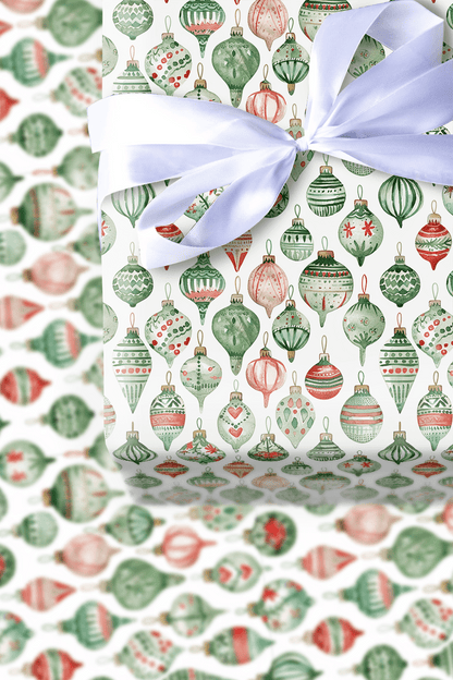 Holiday Glass Ornament - Wrapping Paper - Aspen & Arlo