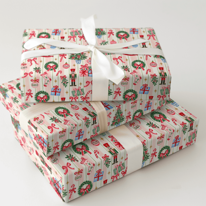 Nutcracker Sweet Stripe - Wrapping Paper - Aspen & Arlo