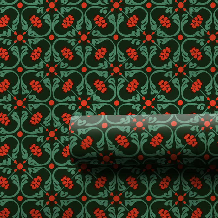 Mid Mod Mistletoe - Wrapping Paper - Aspen & Arlo