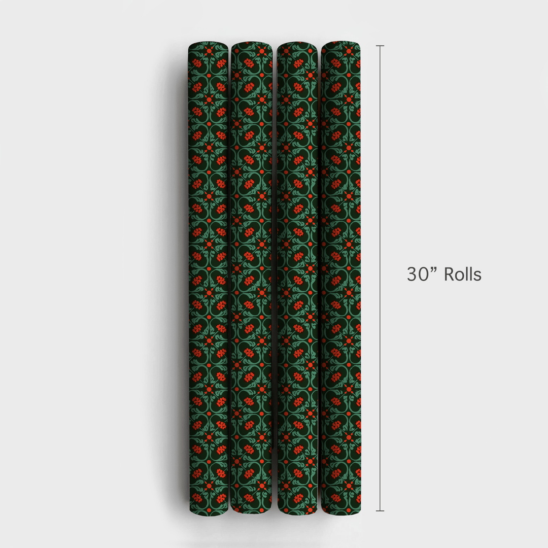 Mid Mod Mistletoe - Wrapping Paper - Aspen & Arlo