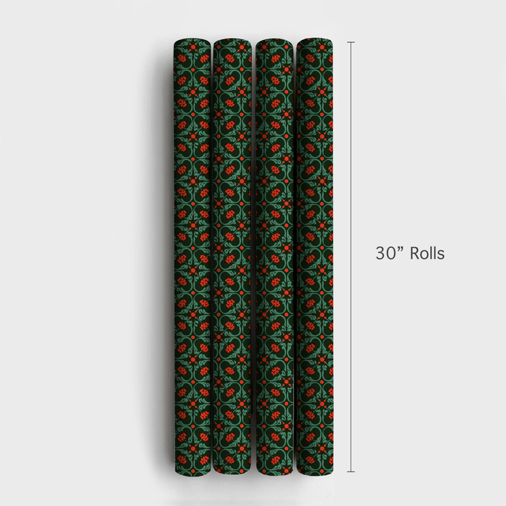 Mid Mod Mistletoe - Wrapping Paper - Aspen & Arlo