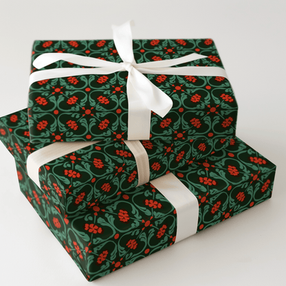 Mid Mod Mistletoe - Wrapping Paper - Aspen & Arlo
