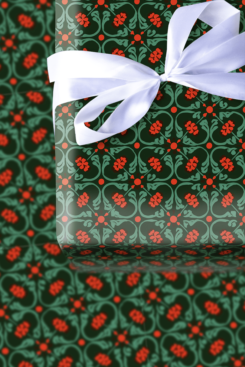 Mid Mod Mistletoe - Wrapping Paper - Aspen & Arlo