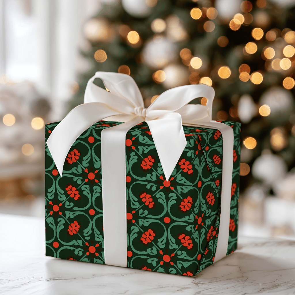 Mid Mod Mistletoe - Wrapping Paper - Aspen & Arlo