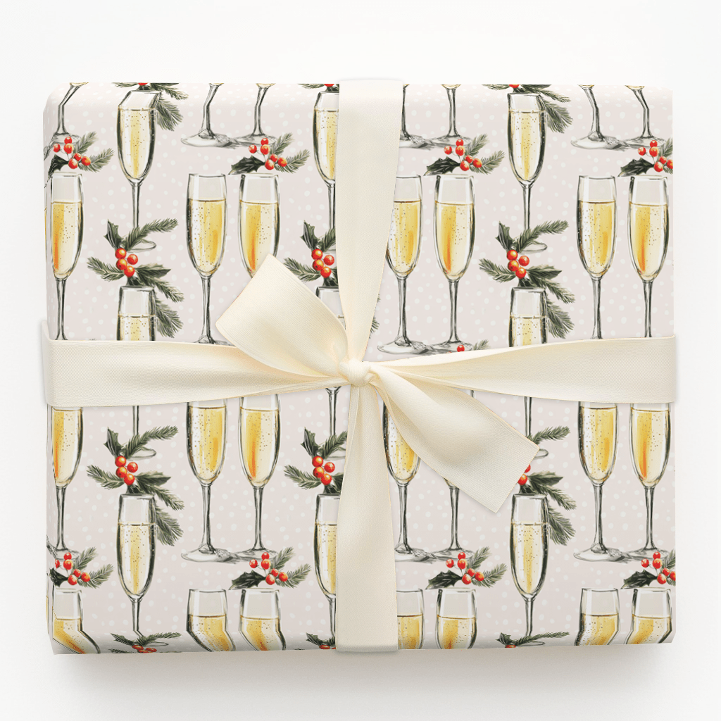 Bubbles and Holly - Wrapping Paper - Aspen & Arlo