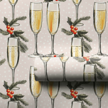Bubbles and Holly - Wrapping Paper - Aspen & Arlo