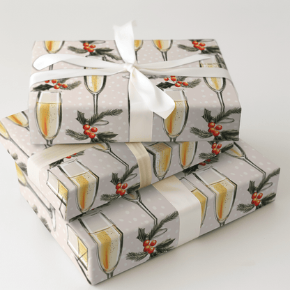 Bubbles and Holly - Wrapping Paper - Aspen & Arlo