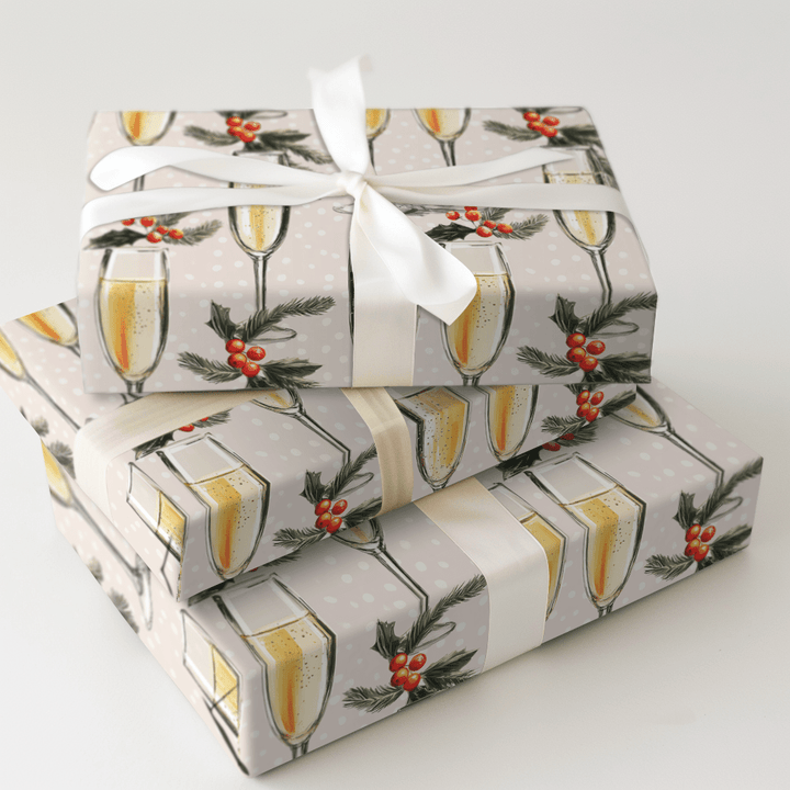 Bubbles and Holly - Wrapping Paper - Aspen & Arlo