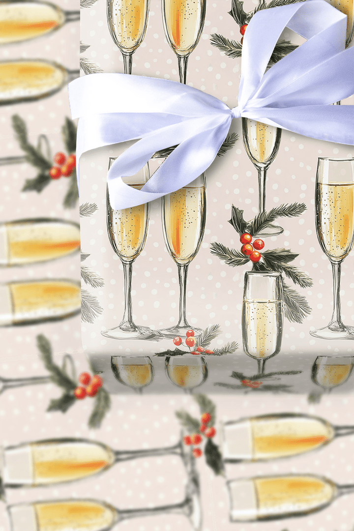 Bubbles and Holly - Wrapping Paper - Aspen & Arlo