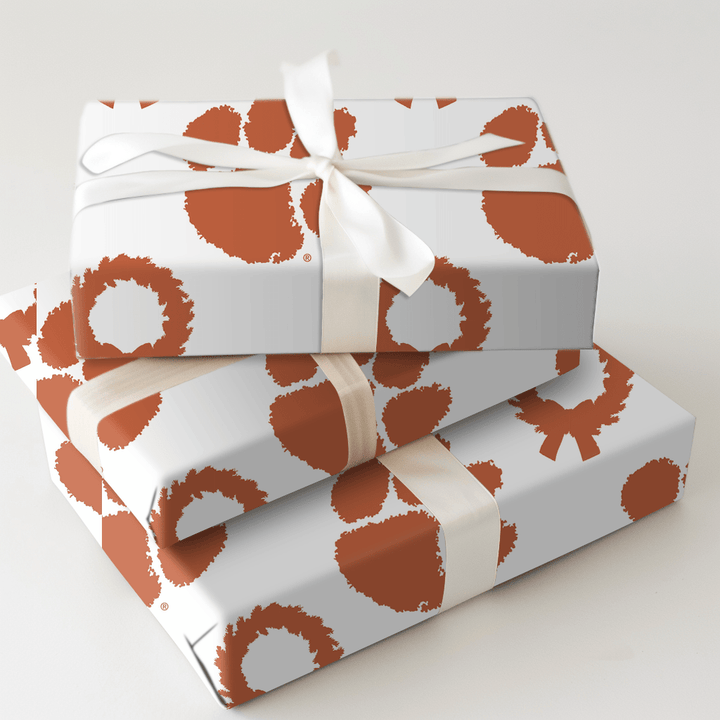Clemson Wreath - Wrapping Paper - Aspen & Arlo