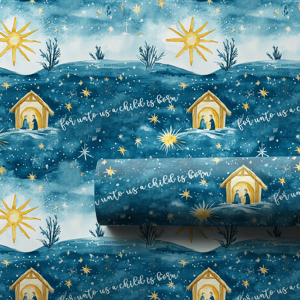Holy Night - Wrapping Paper - Aspen & Arlo