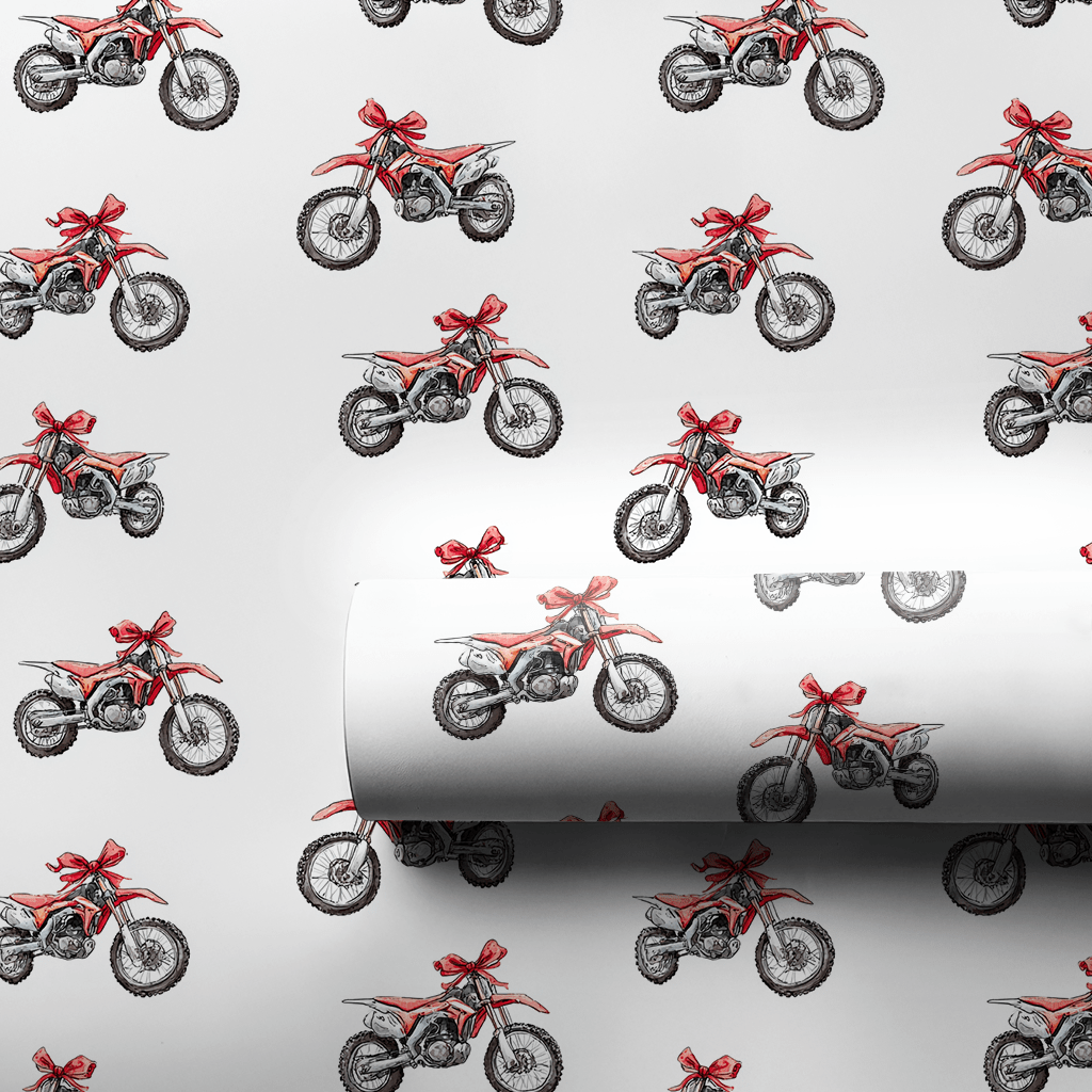 Gift of Motocross - Wrapping Paper - Aspen & Arlo