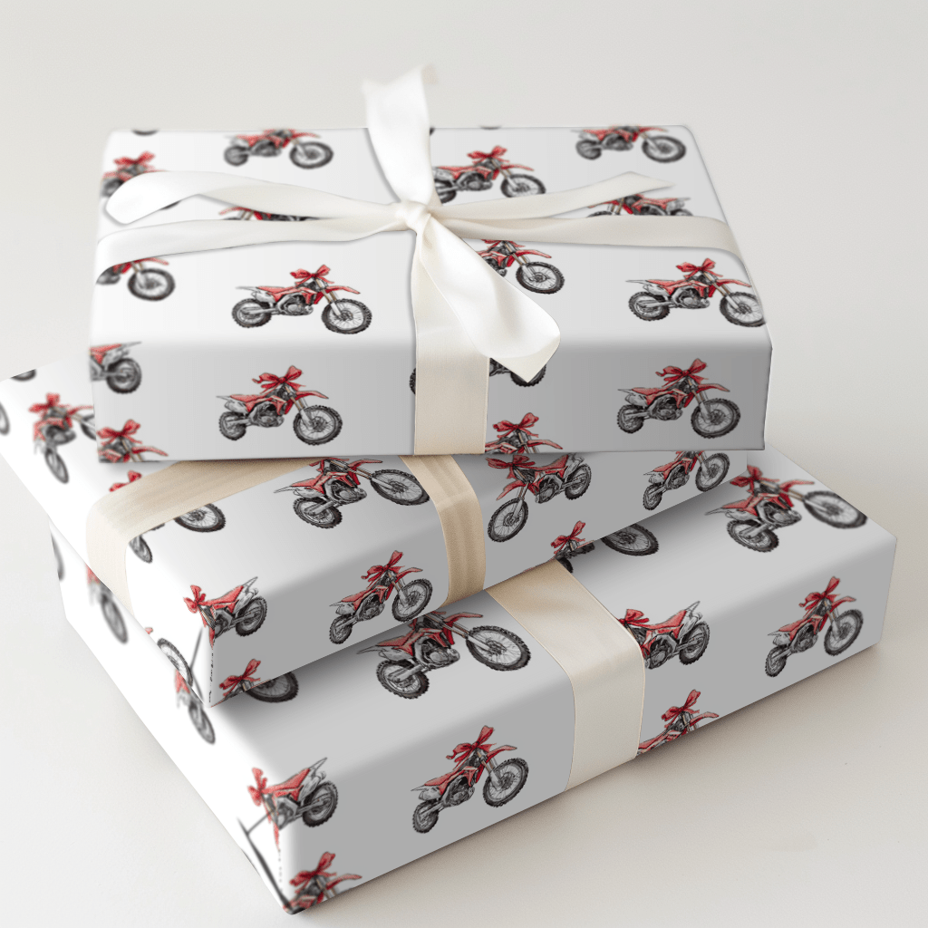 Gift of Motocross - Wrapping Paper - Aspen & Arlo