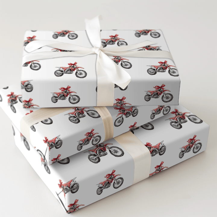 Gift of Motocross - Wrapping Paper - Aspen & Arlo