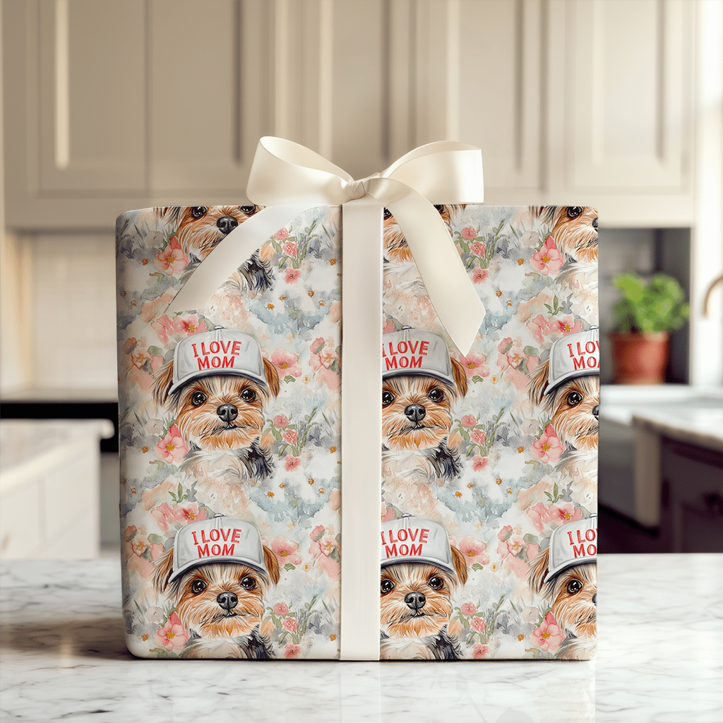 Yorkie Wrapping Paper Mom's Favorite Yorkie Wrapping Paper: Dog Gift Wrap for Mother's Day ...