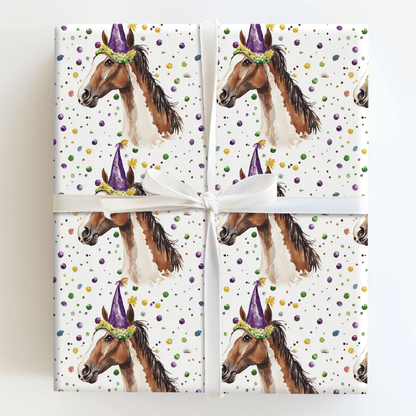 Mardi Gras Missouri Fox Trotter - Wrapping Paper - Aspen & Arlo