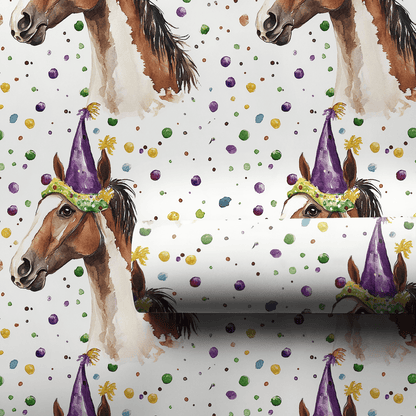 Mardi Gras Missouri Fox Trotter - Wrapping Paper - Aspen & Arlo