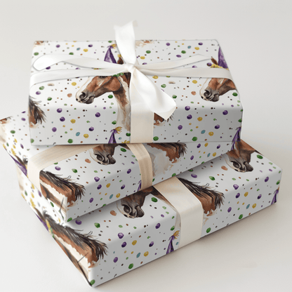 Mardi Gras Missouri Fox Trotter - Wrapping Paper - Aspen & Arlo