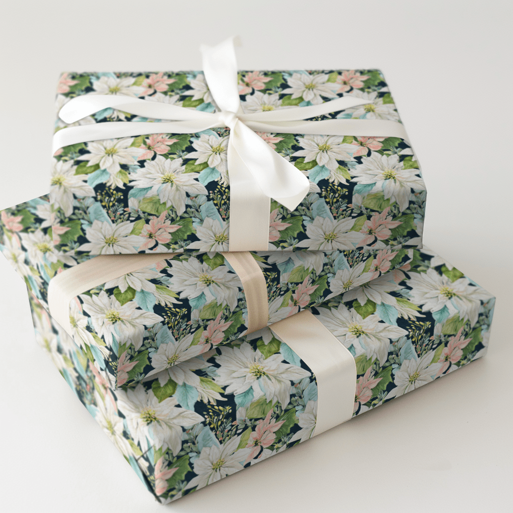 Poinsettia Pearls - Wrapping Paper - Aspen & Arlo