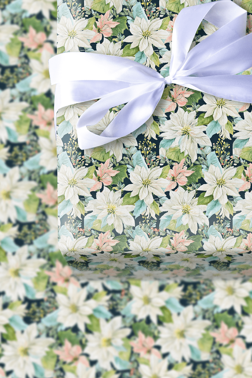 Poinsettia Pearls - Wrapping Paper - Aspen & Arlo