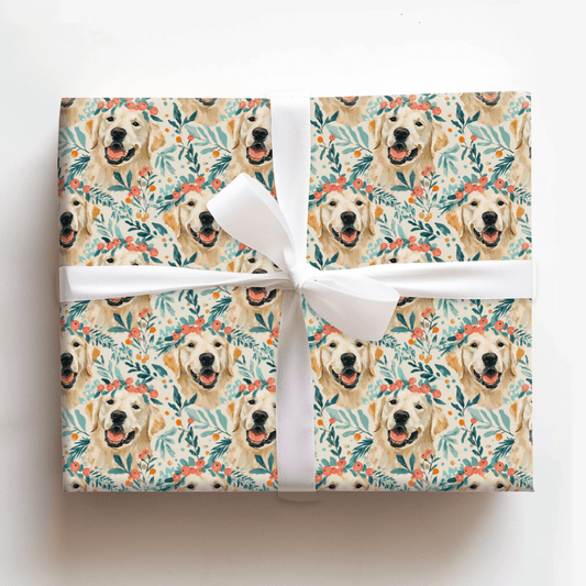 Coral Berry Golden - Wrapping Paper - Aspen & Arlo