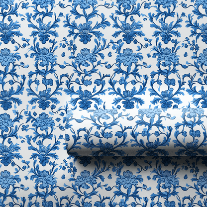 Royal Blue Garden - Wrapping Paper - Aspen & Arlo