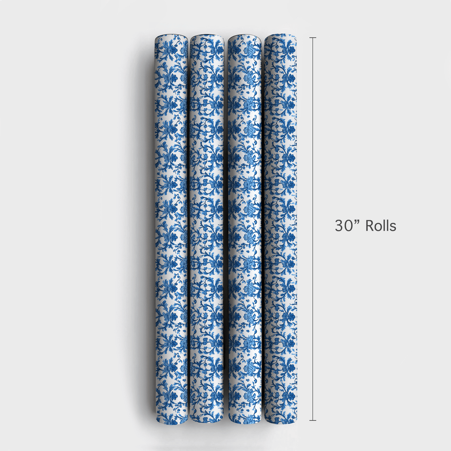 Royal Blue Garden - Wrapping Paper - Aspen & Arlo
